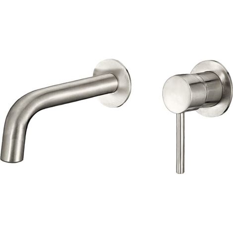 Robinet mitigeur à encastrer DEVA acier brossé bec longueur 16 cm (1/3)