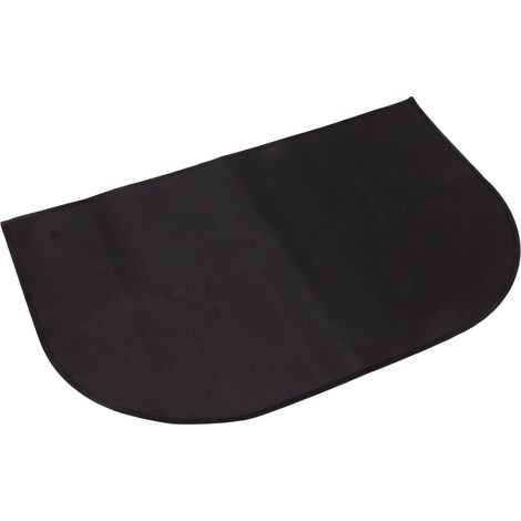 Jeffergarden Tapis de Cheminée, Tapis Anti-feu Ignifuge pour éviter Le Glissement pour Terrasse,fibre de verre, double couche antidérapante,demi-ronde,50100 cm (1/5)
