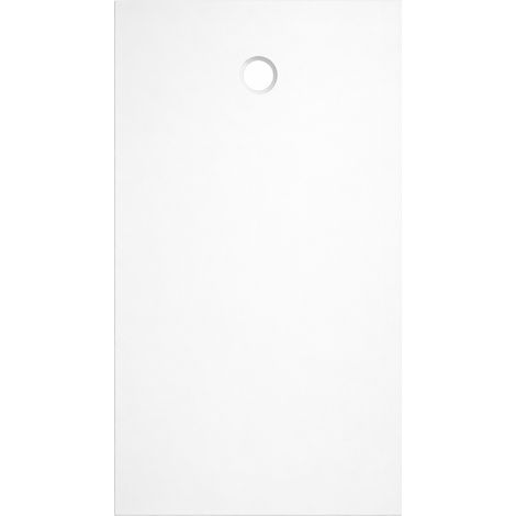 Plato de ducha 160x90x3.3cm en Polibeton blanco mate Soft-Touch recortable