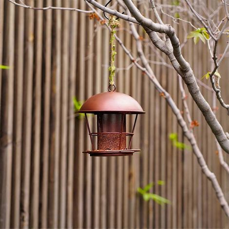 Mangeoire à oiseaux suspendue pour l'extérieur, mangeoires pour oiseaux sauvages de jardin --- (1/5)