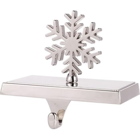 Gancho de ganchillo para calcetines navideños, gancho de ganchillo para calcetines, gancho de ganchillo para calcetines navideños, plancha (gancho de ganchillo de copo de nieve navideño + base) (1/5)