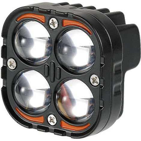 Phares de moto LED bicolores ultra-lumineux, projecteurs auxiliaires 24 V, lampe de conduite pour 4x4, voiture, SUV et quad (1/5)