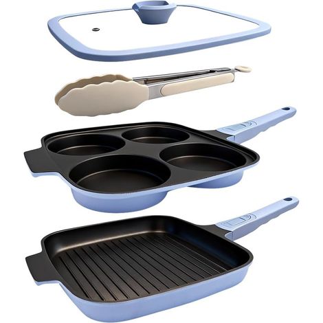 Set of 2 Non-Stick Frying Pans with Removable Handle (1/5)