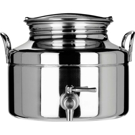 Fusto Saldato con Rubinetto e Base per Olio in Acciaio inox 18/10  3 LT (1/2)