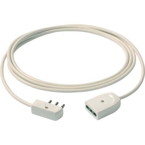 VIMAR - 0P32389.B Cable de extensión 3G1 + enchufe plano 5 m blanco