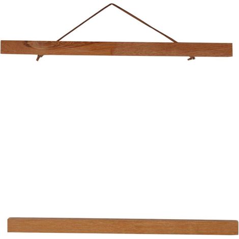 Affiche Cintre Affiche Cadre Moderne Magnétique en Bois Cadre Photo DIY Affiche Personnalisée Défilement Imprime Oeuvre Cintre Bois De Teck(30cm) (1/5)