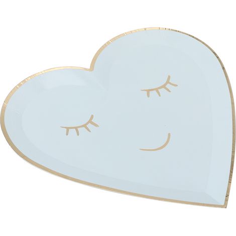 8 assiettes en carton jetables bleues 9 pouces forme mignonne pour fête barbecue pique-nique (1/5)