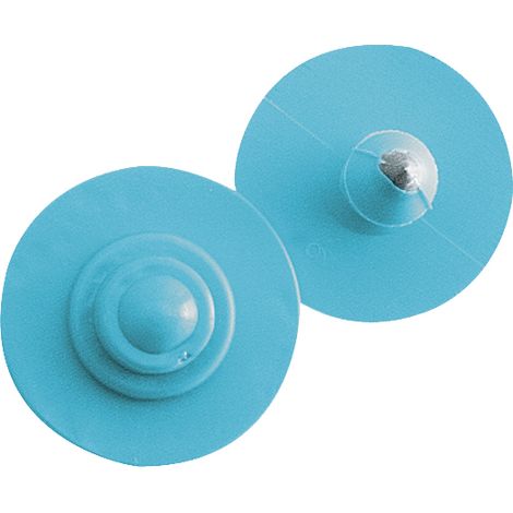 Boucles de marquage Ukaflex bouton+bouton nue bleue (1/3)