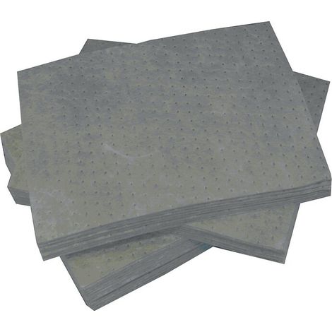 Feuilles absorbantes universelles PIG® en polypropylène pour huiles, eau, solvants, carton de 100 feuilles