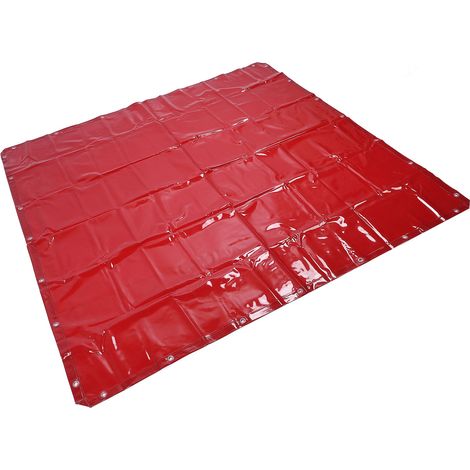 Écran de soudage ignifuge rouge 1,75x1,75m imperméable protection UV niveau 6 rideau en polyéthylène pour atelier (1/5)