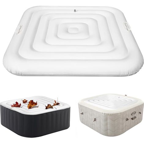 Couverture Gonflable Spa 130cm, 2 Poignées, PVC Épais Isotherme, Extérieur, Accessoire, Style 2 (1/5)