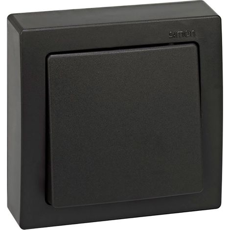 Interruttore superficiale 10ax 250v IP20 grafite 75x75mm