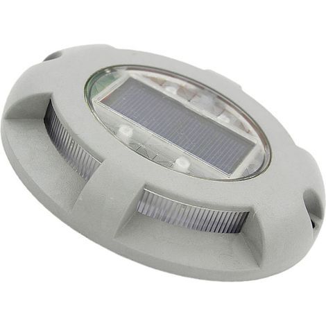 IP65 wasserdichte Solar-Treppenleuchte, rund, Aluminiumlegierung, LED, für Terrasse, Hof, Einfahrt, warmweiß (1/5)
