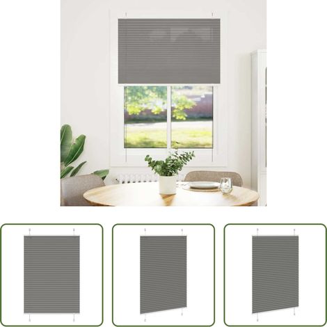 vidaXL Sonnenschutz -  Plissee Anthrazit 100x100 cm Stoffbreite 99,4 cm Polyester (1/5)