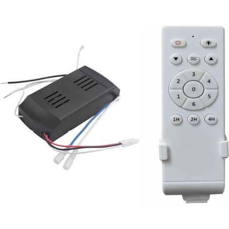 Ventilateur de Plafond Universel Kit Télécommande Basse Tension 50W Contrôleur de Pilote D'Éclairage DC à 6 Vitesses et Télécommande de Synchronisation pour Les Ventilateurs et Lumières de (1/5)