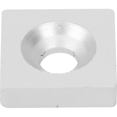 10 Pièces Plaque de Roulement Carrée en Alliage d'Aluminium Argenté, Accessoires de Fixation pour Profilé 3030 à Trou Unique