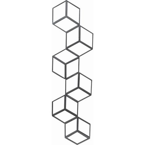 Panneau brise vue effet cubes 3D - Hauteur 1000mm Largeur 274mm fer plat de 12x6mm et carré de 12mm - Acier - À souder - DECO FER FORGE (1/2)