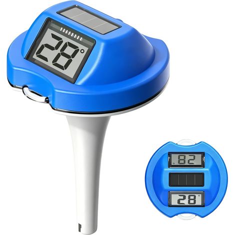 Digitales, solarbetriebenes Poolthermometer, Solarthermometer mit doppelseitigem Display, schwimmendes Thermometer für Whirlpools, Kaltwasserbäder und Schwimmbäder. (1/5)