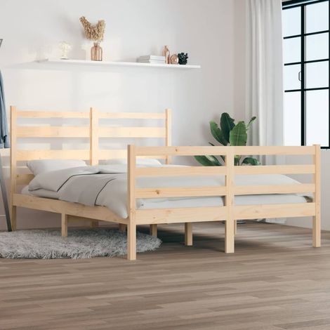 Bed Frame without Mattress Solid Wood Pine 160x200 cm vidaXL (1/5)
