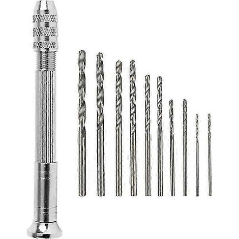 11-teiliges Handbohrer-Set 0,5–2,0 mm für Holzbearbeitung, Handbohrer, Hardware-Uhrenwartungsset – JXLGV (1/5)