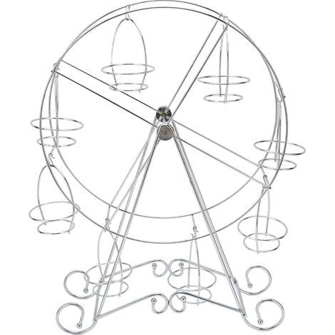 Support de présentation de cupcakes à roue tournante 8 places, outil de pâtisserie DIY pour mariage et anniversaire (1/5)