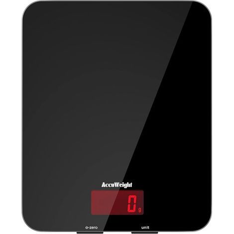 ZOLGINAH 201 Balance de Cuisine Électronique Balance Multifonctionnelle Numérique avec Écran LCD Rétro Éclairé Balances Postales avec Plateforme en Verre Trempé, Arrêt Automatique, Fonction de Tare (1/5)