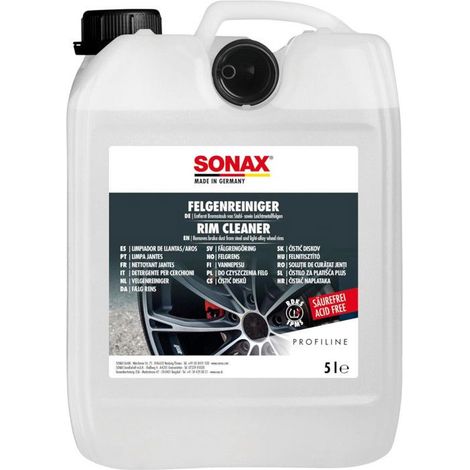 Produit nettoyant pour jantes - Puissant - Jantes métalliques, alliage et chromées - Sonax - 5L