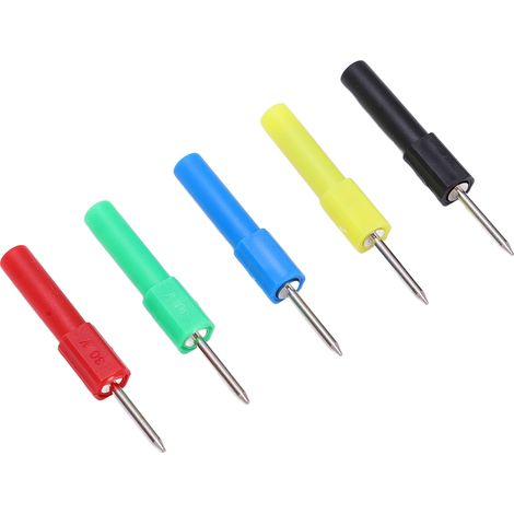 Jeu de Cordons de Test Multimètre avec Douilles Sécurisées 4mm et Outils d'Entretien en 5 Couleurs (1/5)