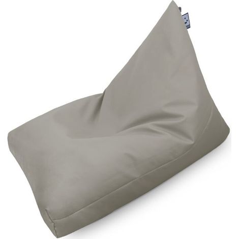 Puff Pirámide Polipiel Gris Claro HAPPERS XL
