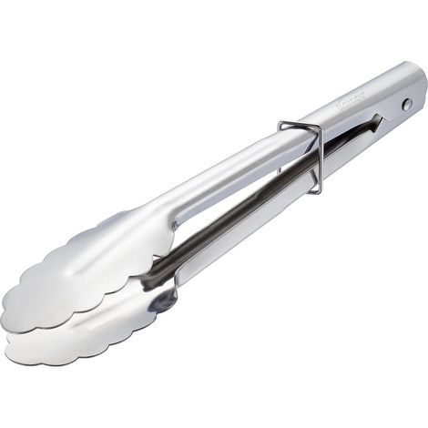 Küchenzange – 1 Stück – Edelstahl – Ergonomisch – Für Küche und Tisch – 24 cm – Schwarz (1/3)