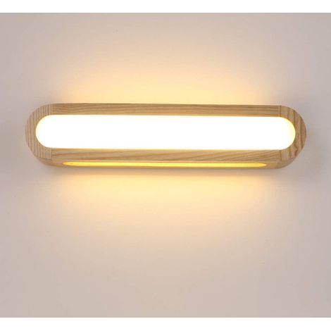 Indoor LED Wandleuchte, Dimmbare Holz Wandleuchte LED Wandleuchte für Wohnzimmer Schlafzimmer Treppen Flur Badezimmer (45CM) (1/5)