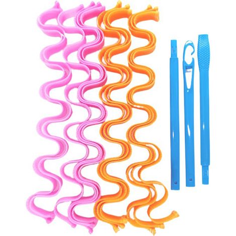 Kit de coiffure ondulée 12 pièces, fer à boucler Magic Water Wave, outil de bouclage spirale sans chaleur (1/5)