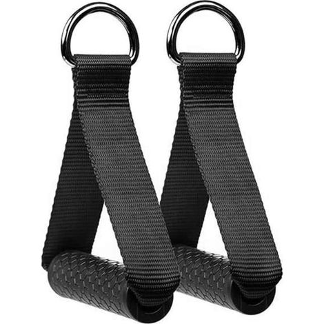 Poignées hexagonales - GIGICIAL - Lot de 2 - Caoutchouc - Noir - Fitness (1/5)