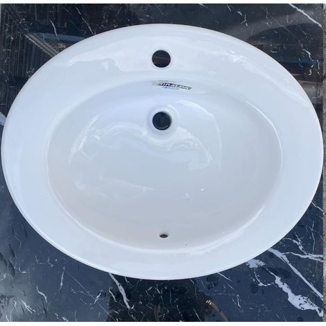 Lavabo Incasso Monoforo Roca GIRALDA 62X50 cm - Ceramica Bianco Lucido