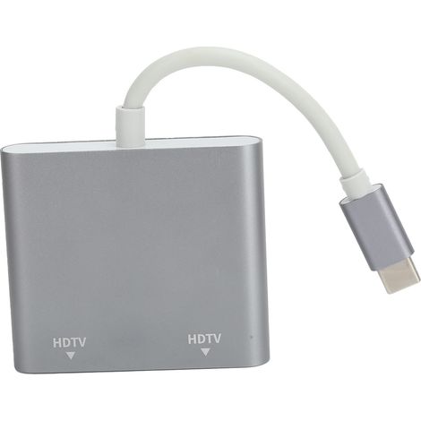 Adaptateur Type‑C vers HDMI Double Sortie pour MacBook Pro 2015‑2018, Convertisseur Vidéo HD (1/5)