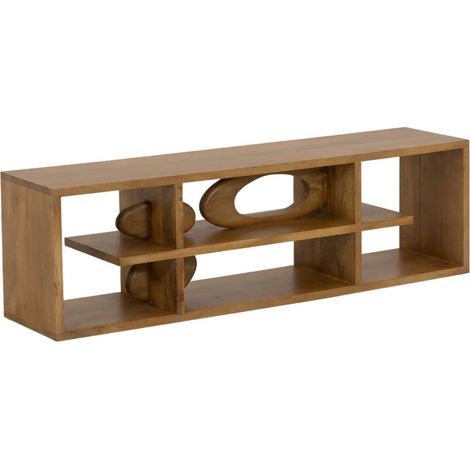 Meuble TV design en bois de manguier Alwen (1/5)