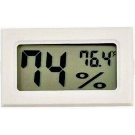 Compact white digital thermometer hygrometer – High accuracy, Fahrenheit display for indoor monitoring (1/5)