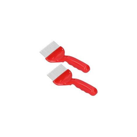Lot de 2 fourchettes à désoperculer 21 dents en inox, outil apiculture, extracteur de miel –