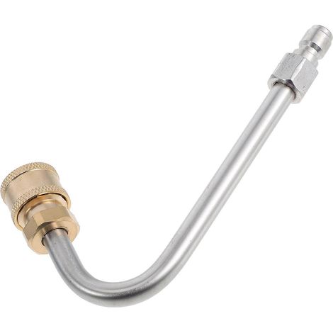 Accessoire de lance pour nettoyeur haute pression, idéal pour le nettoyage efficace des gouttières et des radiateurs. Acier inoxydable, plusieurs tailles. (1/5)