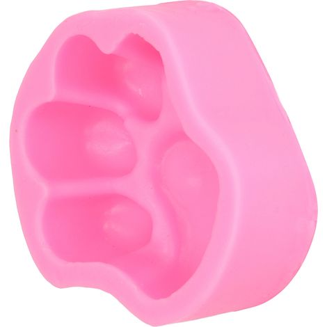 Moule en Silicone Souple Patte de Chat Chien pour Décoration Gâteau DIY Rose Réutilisable (1/5)