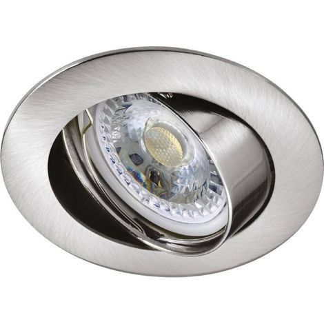 GALAXY Encastré GU10 rond basc. nickel a/lpe LED 7W 4000K 670lm incl. ARIC 51043 (1/5)