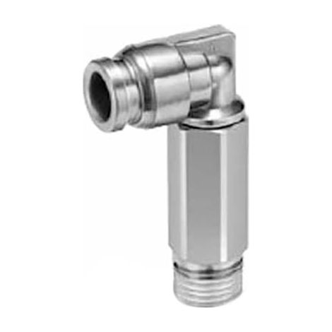 Adaptateur fileté coudé SMC KQG2 vers Enfichable, 12 mm R 1/4 Mâle ( Prix pour 1 )