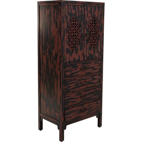 Armario de madera rojo y 60x40x140