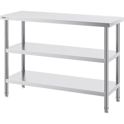 Table de préparation alimentaire acier inoxydable pour cuisine professionnelle 457x1219 cm haute performance design moderne (1/5)