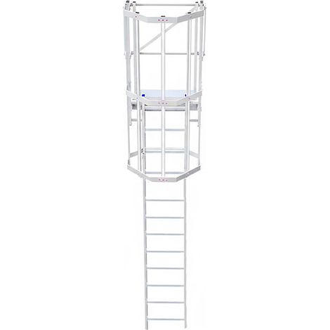 Ortsfeste Steigleitern mit Sperrklappe - Steighöhe  3.60m bis  3.90m - CS39-CVAP