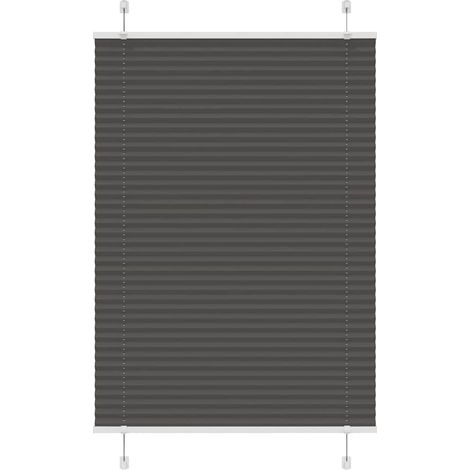 Plissee Schwarz 85x150 cm Stoffbreite 84,4 cm Polyester