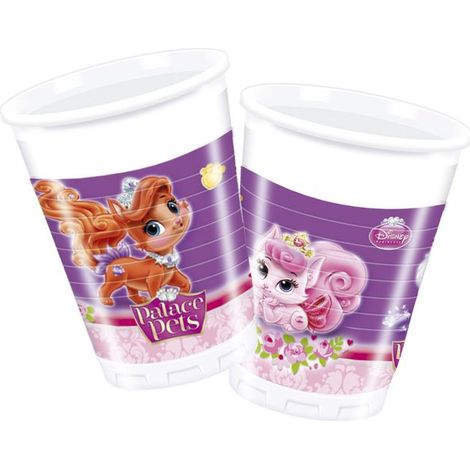 Bicchieri per animali domestici "Principessa e Palazzo" da 200 ml, confezione da 8 pezzi