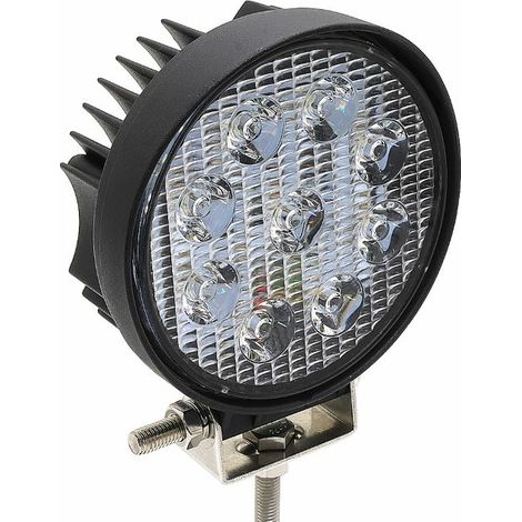 Faro da lavoro a LED rotondo Ø 110 mm, 10-36V DC, 27W,  2025LM, raggio ampio/largo, 9 LED