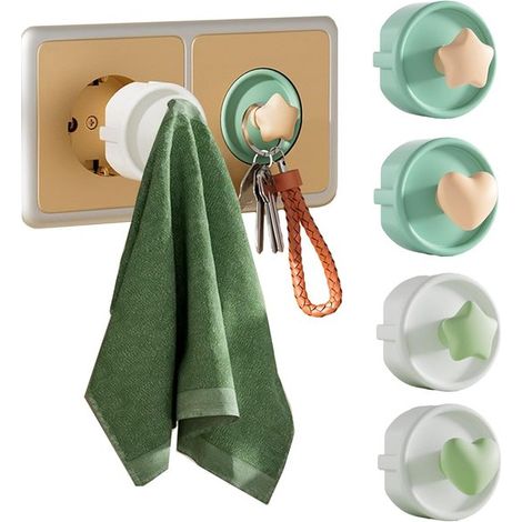 Lot de 4 cache-prises en silicone avec figurines d’animaux, bouchons anti-poussière et anti-éclaboussures, protection pour prises électriques, sécurité des enfants (1/5)