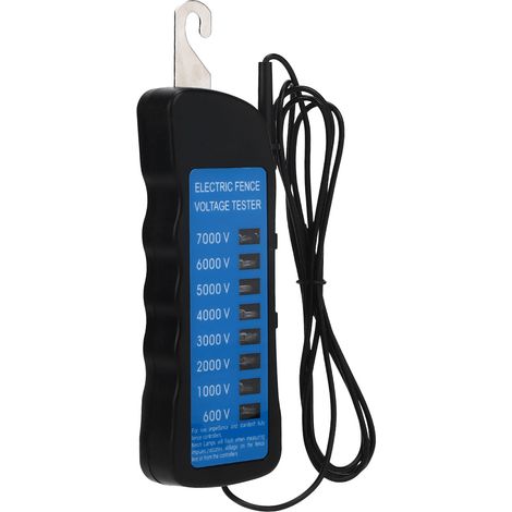 Testeur de clôture électrique portable avec plusieurs voyants lumineux et détection de tension pour clôtures agricoles, ABS 7000 V (1/5)